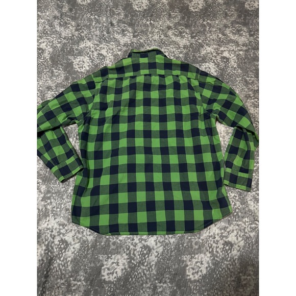Levi's Men's Plaid Long Sleeve Button Up Shirt Green Navy XL - Picture 7 of 7